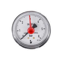 MEREO - Klum Tlakoměr 50 mm, 0 - 6bar, zadní vývod 1/4