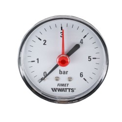 MEREO - Klum Tlakoměr 63 mm, 0 - 6bar, zadní vývod 1/4