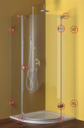 Mereo Kování oválné pro sprchové kouty CK70103LE, CK70103PE, komplet (CK94)