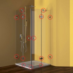 Mereo Kování oválné pro sprchové kouty CK70111E, komplet (CK95)