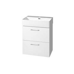 Mereo Leny, koupelnová skříňka s keramickým umyvadlem 50 cm, bílá (CN810N)
