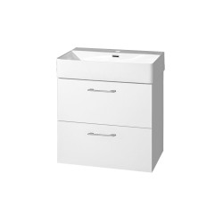 Mereo Leny, koupelnová skříňka s keramickým umyvadlem 60 cm, bílá (CN811N)