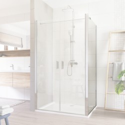 Mereo Lima pevný díl k lítacím a  zalamovacím dveřím, 120x190 cm, sklo čiré (CK10553K)