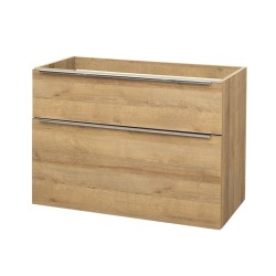 Mereo Mailo, koupelnová skříňka 100 cm, dub Riviera, elox AL madlo (CN522SN)