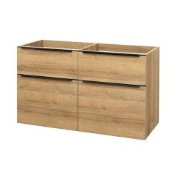 Mereo Mailo, koupelnová skříňka 120 cm, dub Riviera, černé madlo (CN523SBN)