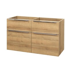 Mereo Mailo, koupelnová skříňka 120 cm, dub Riviera, elox AL madlo (CN523SN)