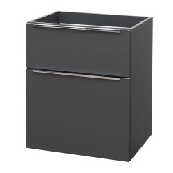 Mereo Mailo, koupelnová skříňka 60 cm, antracit, elox AL madlo (CN530SN)
