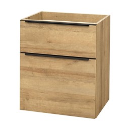 Mereo Mailo, koupelnová skříňka, 60cm, dub Riviera, černé madlo (CN520SBN)