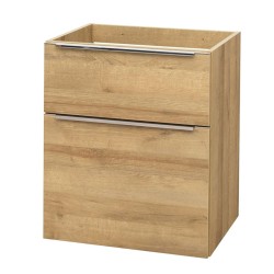 Mereo Mailo, koupelnová skříňka, 60cm, dub Riviera, elox AL madlo (CN520SN)