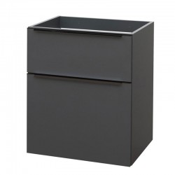 MEREO - Mailo, koupelnová skříňka 61 cm, antracit, černé madlo (CN530SB)