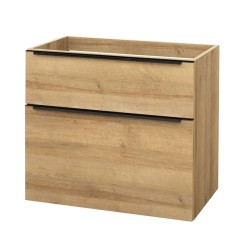Mereo Mailo, koupelnová skříňka 80 cm, dub Riviera, černé madlo (CN521SBN)