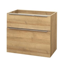 Mereo Mailo, koupelnová skříňka 80 cm, dub Riviera, elox AL madlo (CN521SN)