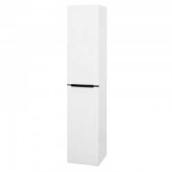 Mereo Mailo, koupelnová skříňka vysoká 170 cm, bílá, černé madlo (CN514LPB)