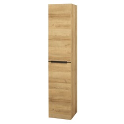 Mereo Mailo, koupelnová skříňka vysoká 170 cm, dub Riviera, černé madlo (CN524LPBN)