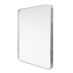 Mereo Mereo zrcadlo hranaté 60x80 cm, LED osvětlení, ocelově šedý rám, II. jakost, drobné škrábance rámu (CN171S2J)