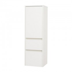 MEREO - Opto koupelnová skříňka vysoká 125 cm, pravé otevírání, bílá (CN914P)