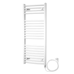 Mereo Otopný žebřík oblý 450x1330 mm, bílý, elektrický (MT32E)