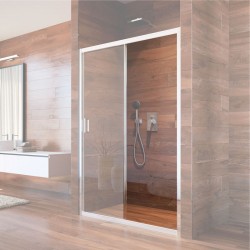 Mereo Pevný díl s profilem a těsněním pro CK80423K, 120x190 cm, sklo čiré, chrom ALU (CKND279K)