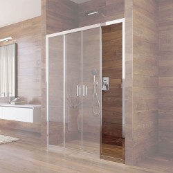 Mereo Pevný díl s profilem a těsněním pro CK80443K, 150x190 cm, sklo čiré, chrom ALU (CKND279K4)