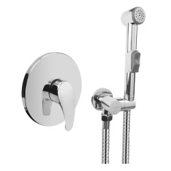 Mereo Podomítková baterie s bidetovou sprchou, Sonáta, Mbox, kulatý kryt, chrom (CB60105BS)