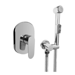 Mereo Podomítková baterie s bidetovou sprchou, Viana, Mbox, oválný kryt, chrom (CBE60105BS)