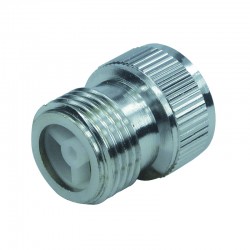 Mereo Přechodka chromovaná, se zpětnou klapkou, 1/2