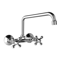 Mereo Retro Viktorie baterie dřezová, nástěnná, 150 mm, s U ramínkem trubkovým o 18 mm - 230 mm (CBL30104)