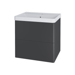 Mereo Siena, koupelnová skříňka s keramickým umyvadlem 61 cm, antracit mat (CN430)