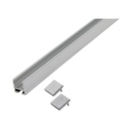 Mereo Spodní ALU lišta pro CK1060xH,  vč. 2 ks krytek, délka 100 cm (CKND251W03)