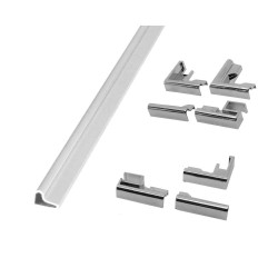 Mereo Spodní ALU prahová lišta pro CK10111Zx - CK10511Zx, vč. 7ks koncovek (CKND261Z)