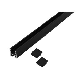 Mereo Spodní černá ALU lišta pro CK1060xHB, vč. 2 ks krytek, délka 150 cm, černý ALU (CKND251WB)