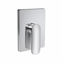 Mereo Sprchová podomítková baterie bez přepínače, Pego, Mbox, hranatý kryt, chrom (CB60105PC)