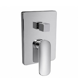 Mereo Sprchová podomítková baterie s přepínačem, Pego, Mbox, hranatý kryt, chrom (CB60106PC)