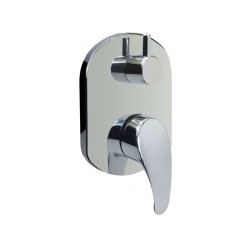 Mereo Sprchová podomítková baterie s přepínačem, Sonáta, Mbox, oválný kryt, chrom (CB60106B)