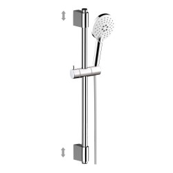 Mereo Sprchová souprava, třípolohová sprcha, posuvný držák, šedostříbrná hadice (CB930B)