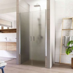 MEREO - Sprchové dveře, Lima, dvoukřídlé, lítací, 80x190 cm, chrom ALU, sklo Point (CK80512K)
