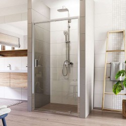 Mereo Sprchové dveře, Lima, pivotové, 90x190 cm, chrom ALU, sklo Čiré (CK80923K)