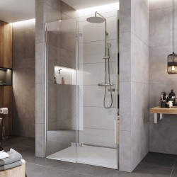 Mereo Sprchové dveře, Novea, pantové, 100x200 cm, chrom ALU, sklo Čiré, levé provedení (CK10311ZL)