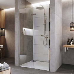 Mereo Sprchové dveře, Novea, pantové, 120x200 cm, chrom ALU, sklo Čiré, levé provedení (CK10411ZL)