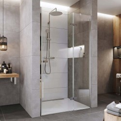 Mereo Sprchové dveře, Novea, pantové, 90x200 cm, chrom ALU, sklo Čiré, pravé provedení (CK10211ZP)