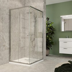 Mereo Sprchový kout, Kora Lite, čtverec, 80 cm,  chrom ALU, sklo Čiré (CK34133Z)
