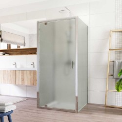 Mereo Sprchový kout Lima, čtverec do prostoru U, pivotový, 100x100x100 cm, chrom ALU, sklo Point (CK86832K)