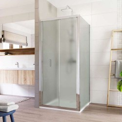 Mereo Sprchový kout, Lima, čtverec, zalamovací, 80x80 cm, chrom ALU, sklo Point (CK86112K)