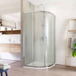 Mereo Sprchový kout, Lima, čtvrtkruh, R 550, zasunovací, 90x90 cm, chrom ALU, sklo Point (CK608B22K)