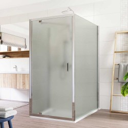 Mereo Sprchový kout Lima, obdélník do prostoru U, pivotový, 80x100x80 cm, chrom ALU, sklo Point (CK87852K)