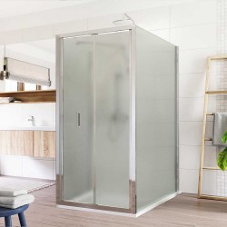 Mereo Sprchový kout, Lima, obdélník do prostoru U,  zalamovací, 80x100x80 cm, chrom ALU, sklo Point (CK87252K)