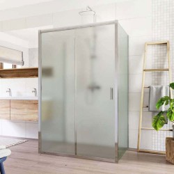 Mereo Sprchový kout, Lima, obdélník do prostoru U, zasunovací, 90x120x90 cm, chrom ALU, sklo Point (CK85532K)