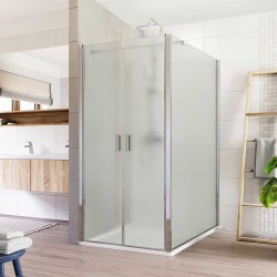 Mereo Sprchový kout, Lima, obdélník, dvoukřídlý, lítací, 90x100 cm, chrom ALU, sklo Point (CK87572K)