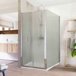 Mereo Sprchový kout, Lima, obdélník, zalamovací, 100x120 cm, chrom ALU, sklo Point (CK87132K)