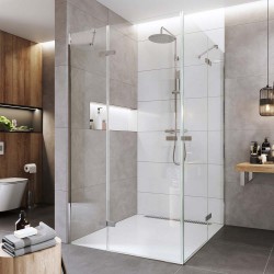 Mereo Sprchový kout, Novea, čtverec, pantový, 80x80 cm, chrom ALU, sklo Čiré (CK10114ZVR)